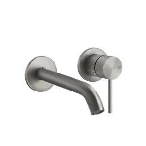 Смеситель Gessi 316  54483.239 для умывальника, встраиваемый, излив 146мм, внешняя часть, сталь браш