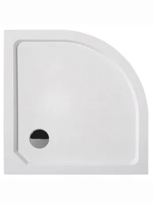 Душевой поддон из стеклокомпозита CEZARES (800х800х150) полукруглый TRAY-SMC-R-80-550-150-W белый