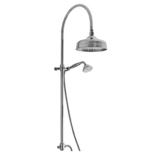 Душевая стойка Nicolazzi 5719WSCR20 верхний 20мм и ручной душ, переключатель, хром