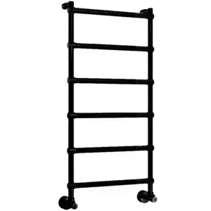 Полотенцесушитель водяной Margaroli Sole 442-6 (1080х535) черный матовый, 4424706BMN