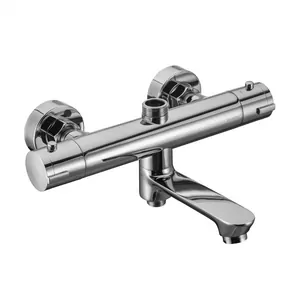 Смеситель для ванны/душа Swedbe 9042 термостат, поворотный излив, дивертор, хром