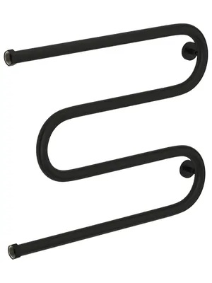 СУНЕРЖА + Полотенцесушитель 500х650 черный матовый, нак. гайка 1"