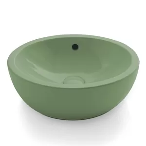 Раковина накладная Cielo (420х420х165) с переливом, цвет Agave SHBA AG