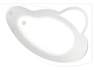 Ванна акриловая BAS 1700х1100 угловая, правая, асимметричная, каркас, без слива-перелива