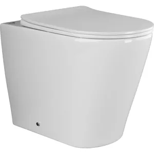 Унитаз приставной Ceramicanova 430х365х565 безободковый, сиденье микролифт, белый CN1812