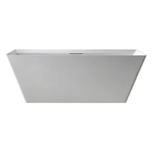 Ванна из искусственного камня Abber Berlin (1700x750) отдельностоящая, слив-пер, белая мат AM9912