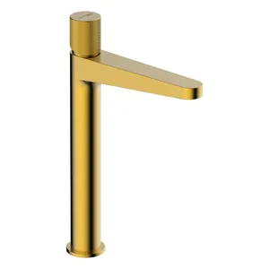 Смеситель для умывальника WasserKRAFT 8203H высокий, матовое золото