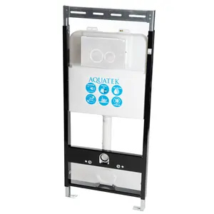 Инсталляция Aquatek для унитаза 1130х510х100мм, клавиша глянцевый хром Evl 001/KDI-000004