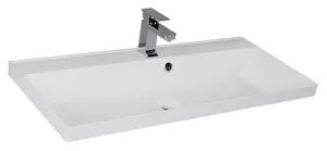 Раковина Aquanet 100 1000х450 мм, литьевой мрамор, белая 179392