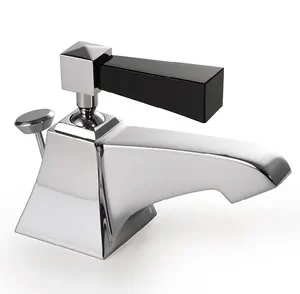 Смеситель для биде Devon&Devon 3VPTIME220CRNE однозахватный, донный клапан, хром/черный