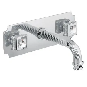 Смеситель CEZARES -BLS2-01-Sw для умывальника, встраиваемый, дон. клапан, хром/ручки Swarovski