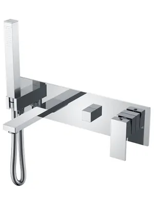 Смеситель Boheme 474-2-CR для ванны/душа, встраиваемый, с ручным душем, хром