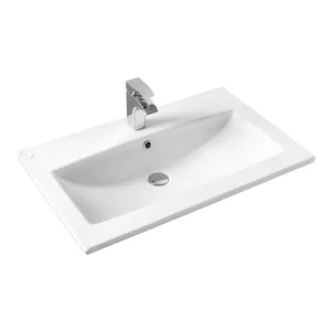 Раковина Aquaton 75 1WH501619 470х750х172 мм перелив, отверстие под смеситель. белая керамика