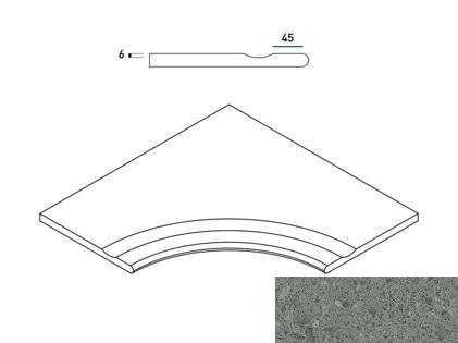 Genesis X2 Border Gray Svasato Round 30 60X60 матовая