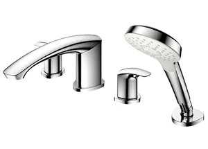 Смеситель для ванны TOTO на 4 отверстия, с ручным душем TBG09202R