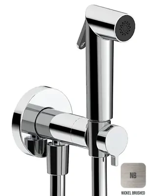 Смеситель Almar Atthis встраиваемый, с гигиеническим душем, цвет: никель браш E136013.NB