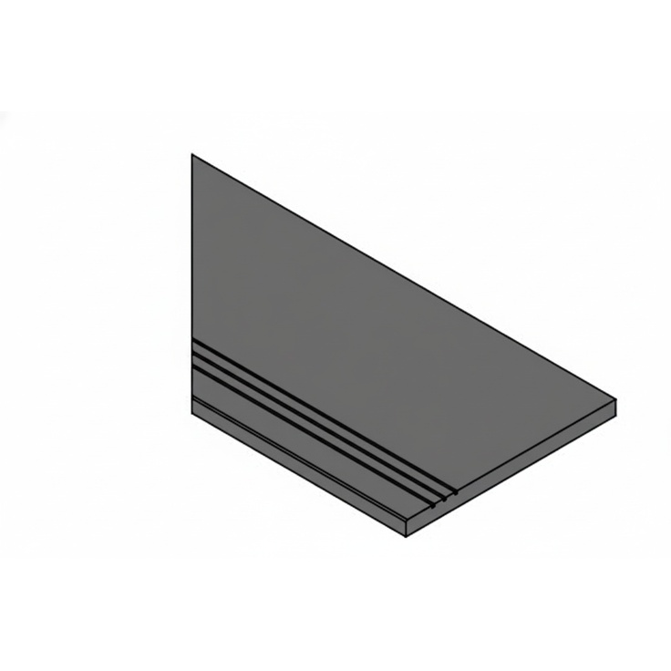 Italon Magma (Магма) 620090001343 X2 Графит бортик Грип Левый 30x120 матовая