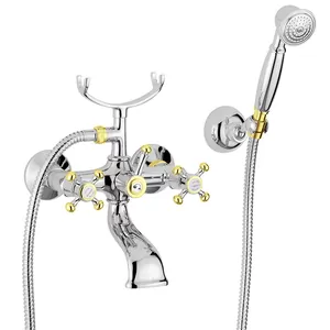 Смеситель для ванны/душа Migliore настенный, хром/золото ML.LAD-902.CRDO