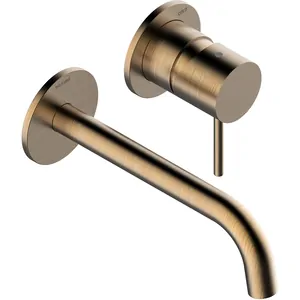 Смеситель для раковины Bossini Z00730022 встраиваемый, излив 185 мм., внеш. часть, антич. бронза