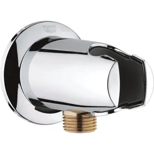 Шланговое подключение Grohe для душевого шланга, с держателем, хром 28406000