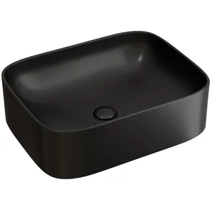 Раковина накладная Ceramicanova 505х380х150 без отв. под смеситель, черный мат. CN6052MB