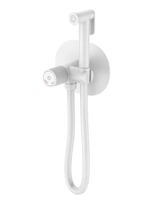 Смеситель Boheme 157-MW встраиваемый, с гигиеническим душем, однозахватный, белый матовый