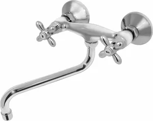 Смеситель для кухни настенный VARION Armaturen 1101 22 2 керам. кран-букса, s-образный излив