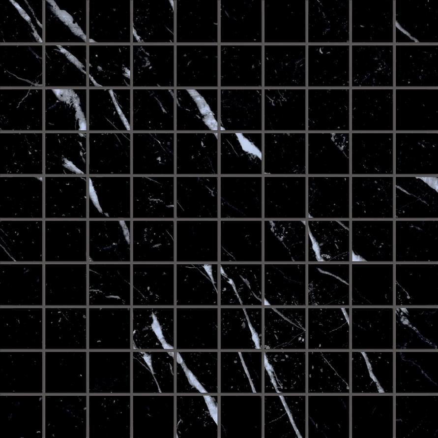 мозаика Tele Di Marmo Selection Mosaico 3x3 Nero Marquinia Naturale 30x30