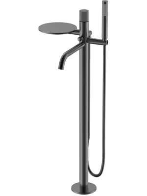 Смеситель Boheme 129-GM.3 для ванны/душа, напольный, однозахв, с ручным душем, графит