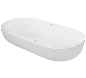 Раковина Duravit 800х400 шлифованная, белая матовая, выпуск с керамической крышкой 0379802600