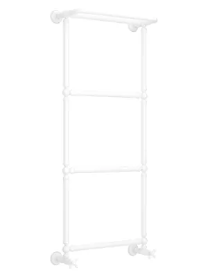 СУНЕРЖА 1386 Полотенцесушитель 1260х500 белый, с полкой, нижнее подкл. 12-0281-1250