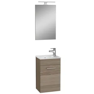 Комплект мебели 40см Vitra 75104 тумба, раковина, зеркало с подсветкой, цвет: дуб кордоба