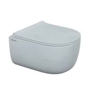 Унитаз подвесной Berges 490х370х325 безободковый, сиденье Toma slim SO микролифт, белый 082111