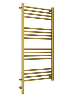 СУНЕРЖА прямая Полотенцесушитель 1000х500 состаренная латунь, МЭМ левый, 051-5804-1050