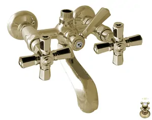 Смеситель Nicolazzi Four для ванны настенный двухсекционный, бронза 1900BZ45