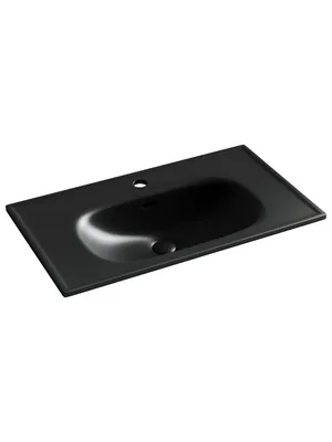 Раковина накладная Ceramicanova 800х460х180 1 отв. под смеситель,черный матовый CN13002MB