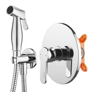 Смеситель Swedbe 5524 однозахватный с гигиеническим душем, внешняя и внутренняя части, хром