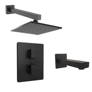 Душевая система Paini Cox для ванны/душа,термост.,верхн.ручн. душ,черн. браш.21PZSET26911THBATHHEAD