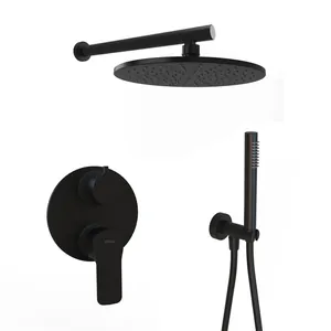 Душевая система Paini для душа, верхний/ручной душ, однозахватный, черный P4YOSET26911SH