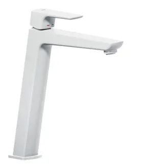 Смеситель NOBILI для раковины, однозахватный, высокий излив, д/к, белый мат. VV103128/2WM