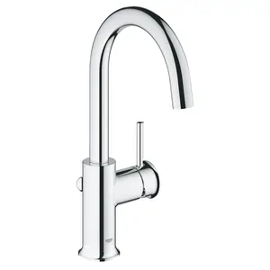 Смеситель для раковины Grohe BauClassic 23095000 однозахватный, высокий излив 212мм, д/к, цвет: хром