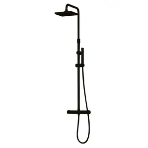 Душевая система Novellini 2 287х1250 мм, термостат, верхний и ручной душ, черный 2T-H