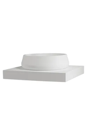 Раковина накладная ABBER (600х420х150) искусственный камень, белый матовый AS2605