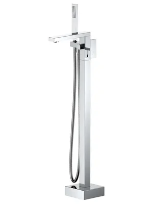 Смеситель для ванны/душа Aquatek AQ1645CR напольный, однозахватный, с ручным душем, хром