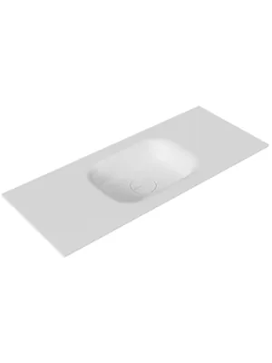 Мебельная раковина Kupala (1000х490х100) белая матовая, искусственный камень, накладка на слив в комплекте WBVO1000