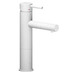 Смеситель NOBILI для раковины, однозахватный, донный клапан, белый матовый LV00458/2WM