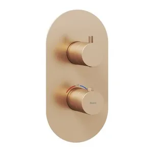 Смеситель Ravak X070360 для ванны/душа встраиваемый, термостат, внешняя часть, роз. золото
