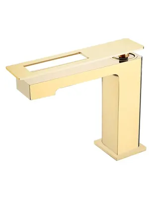 Смеситель Boheme 141-GG для раковины, на 1 отверстие, однозахватный, золото