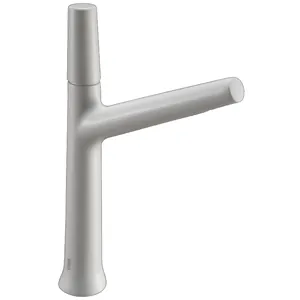 Смеситель для раковины CISAL VI0035444Q высокий, однорычажный, без д/к, белый матовый