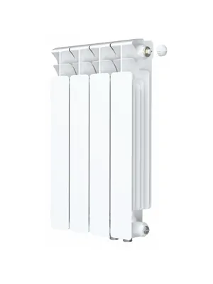 Радиатор биметаллический Rifar Ventil BVR 500 нижнее правое подключение, 4 секции, 788 Вт